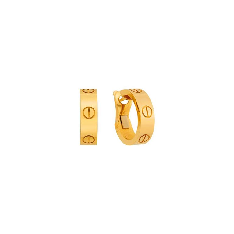 18k gold hoop earrings