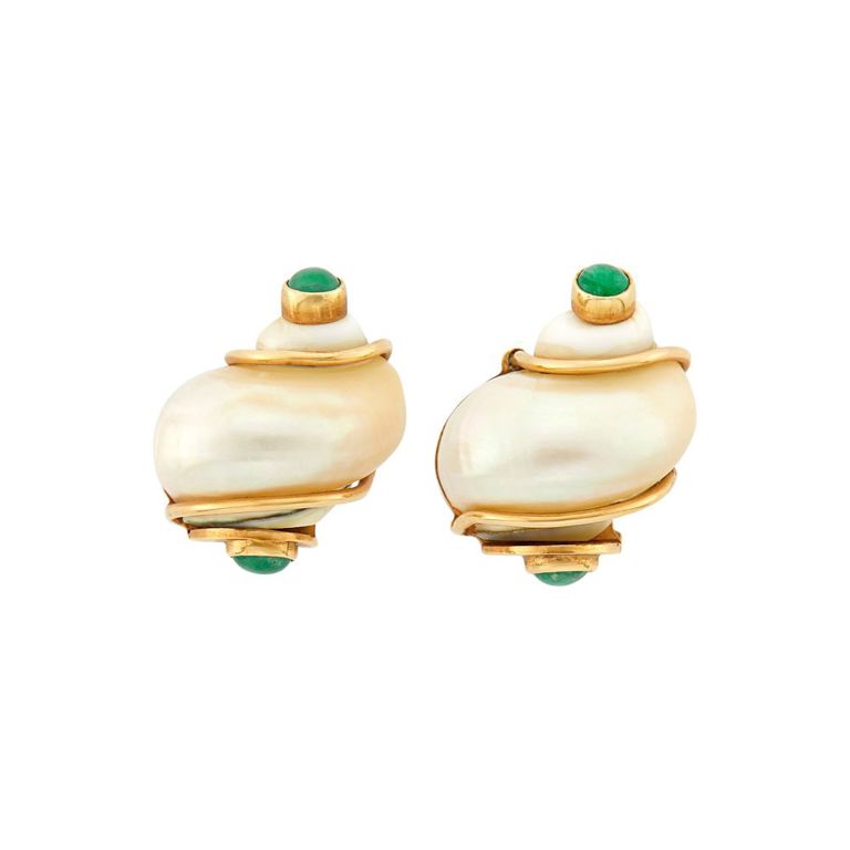 14k gold emerald earrings