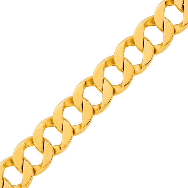 14k gold curb link bracelet