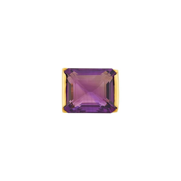 18k gold and amethyst ring
