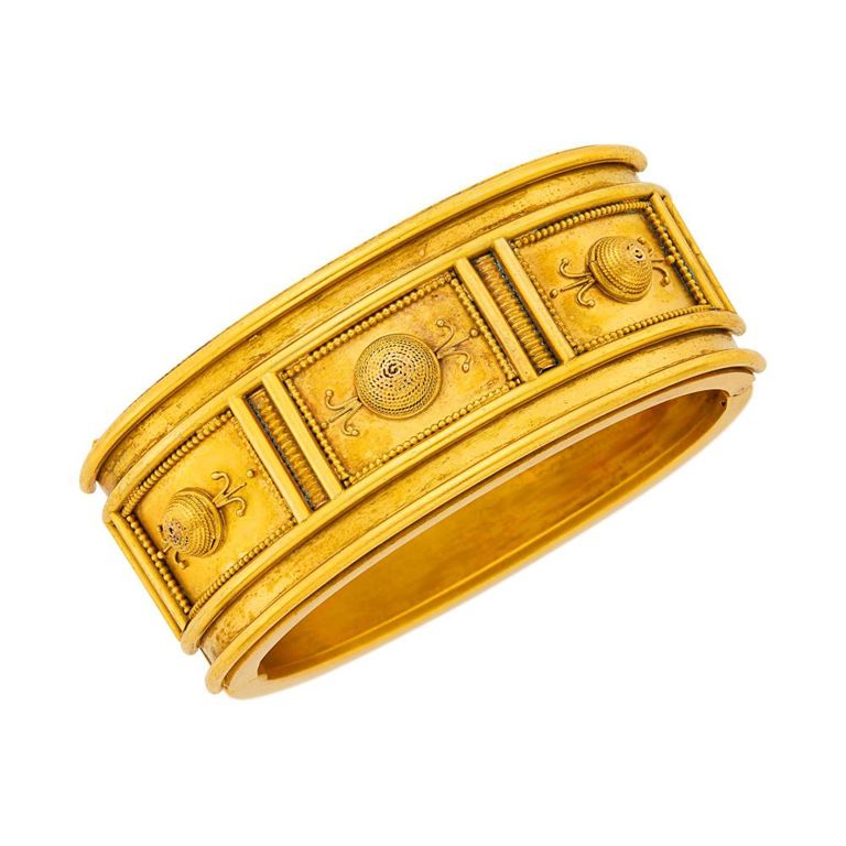 Antique gold bangle bracelet