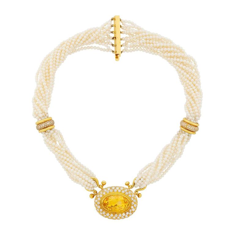18k gold pearl necklace