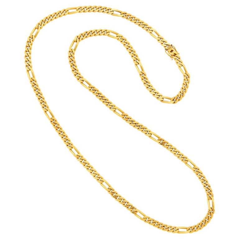 18k gold curb link chain necklace