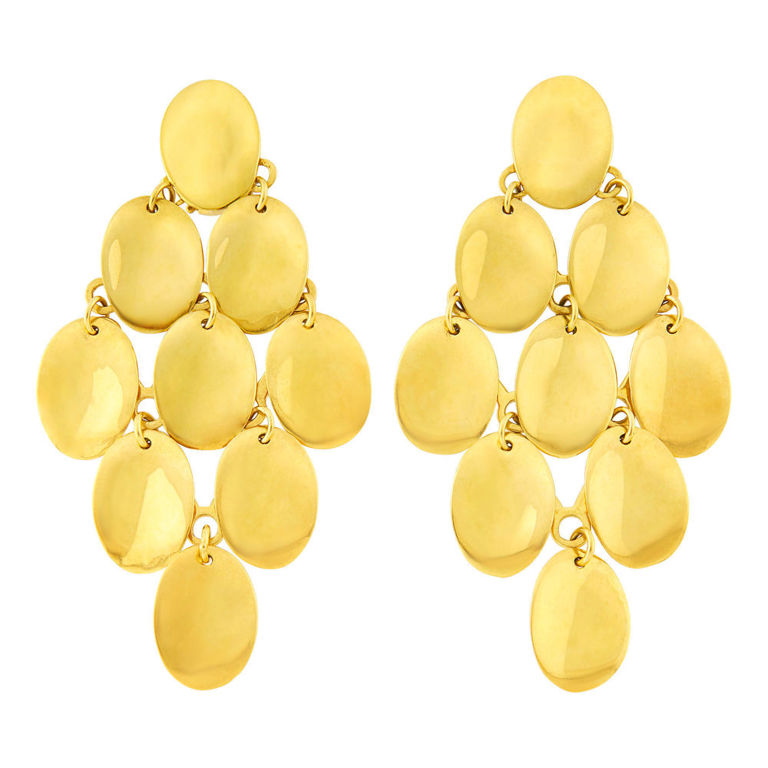 Ippolita 18k gold pendant earclips