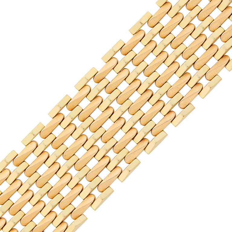 14k yellow and rose gold bracelet