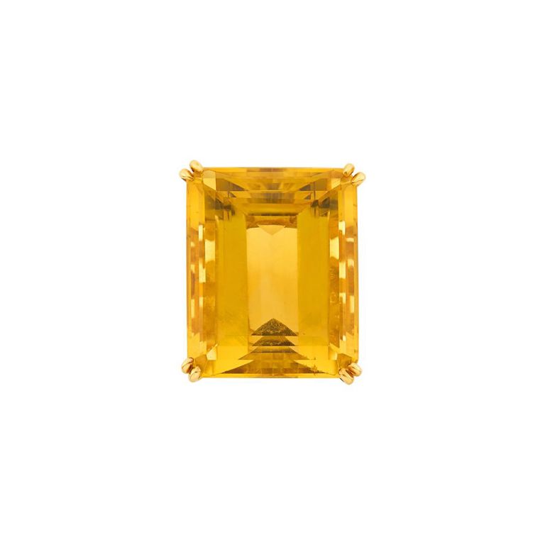 18k gold citrine ring