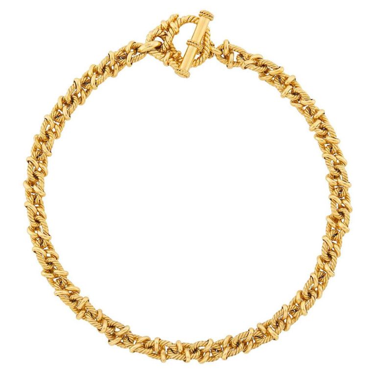 18k gold link necklace