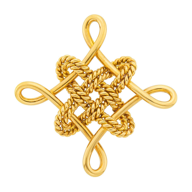 18k gold brooch