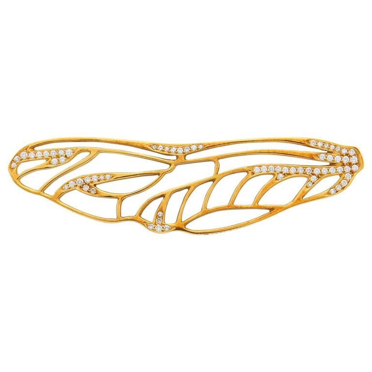18k gold diamond brooch