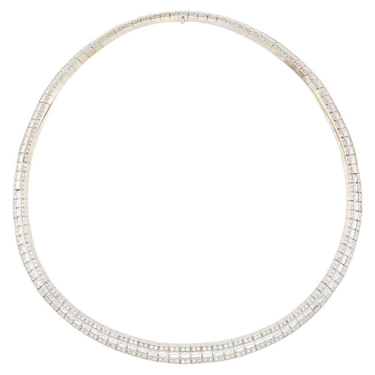 White gold diamond necklace
