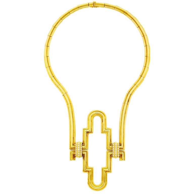18k gold and diamond necklace