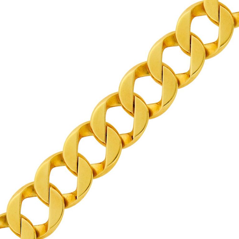 18k gold curb-link bracelet