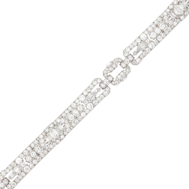 Platinum diamond bracelet