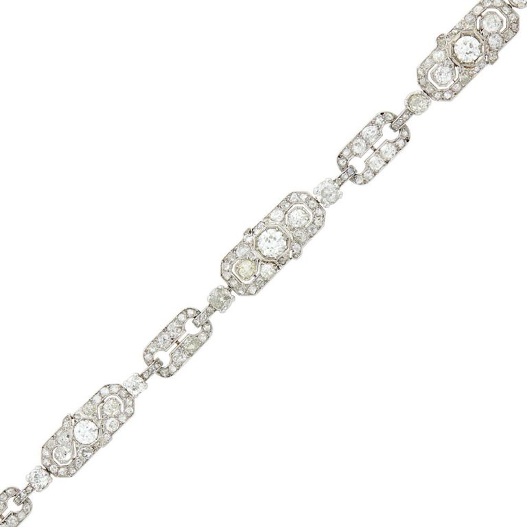 Platinum and diamond bracelet