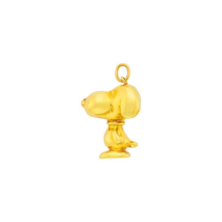 18k gold Snoopy pendant