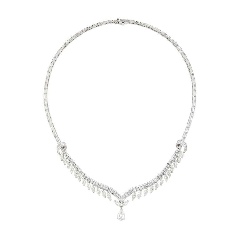 Platinum diamond necklace