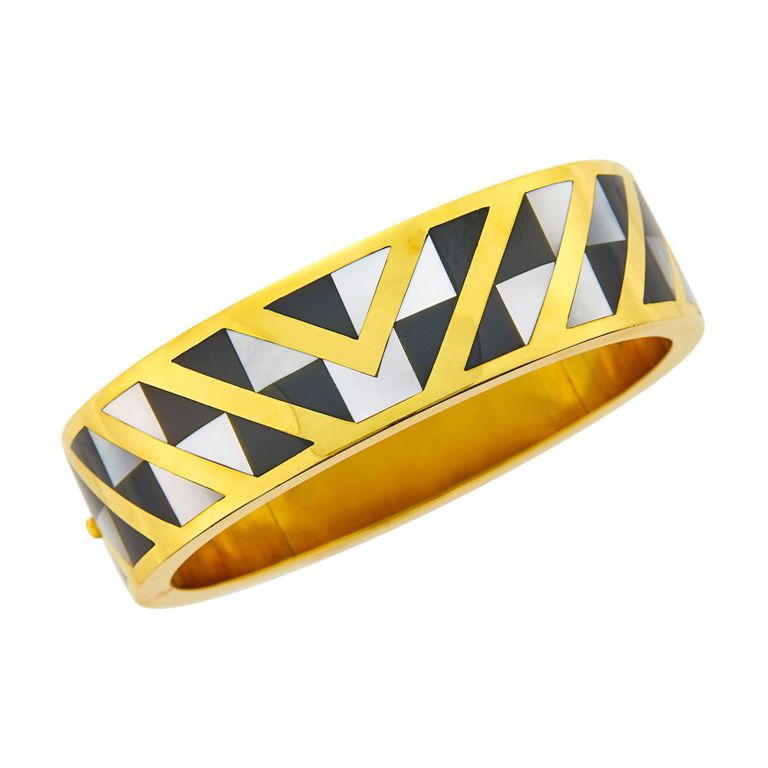 18k gold bangle jade bracelet