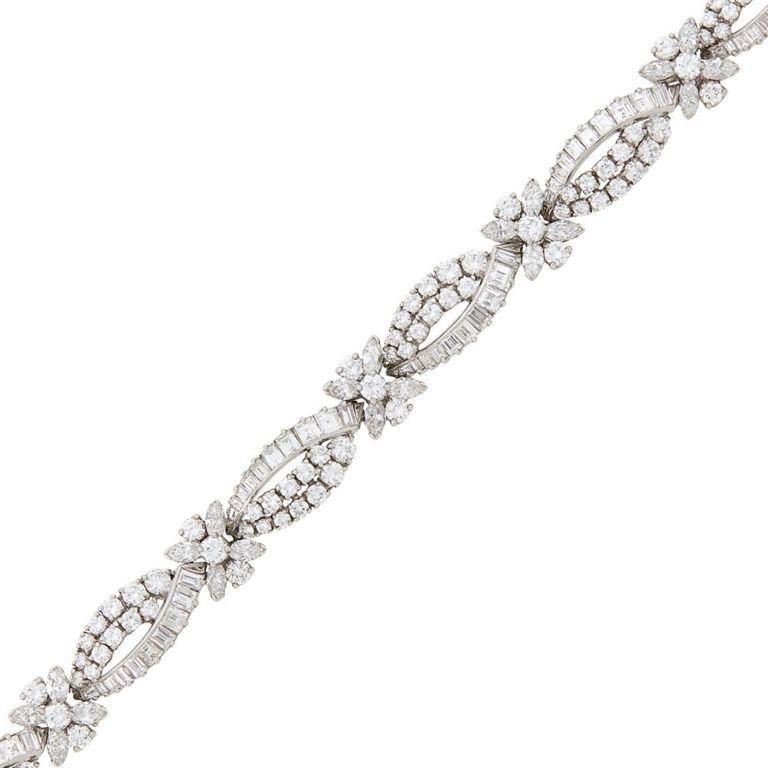 Platinum diamond bracelet