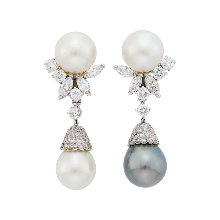 Platinum pearl pendant