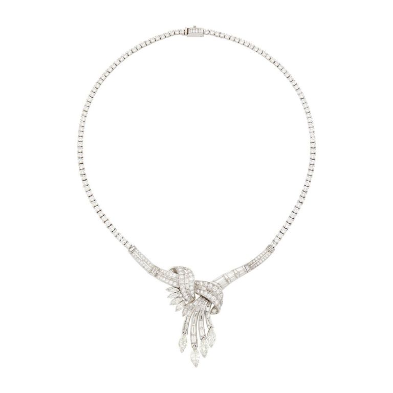 Platinum diamond necklace