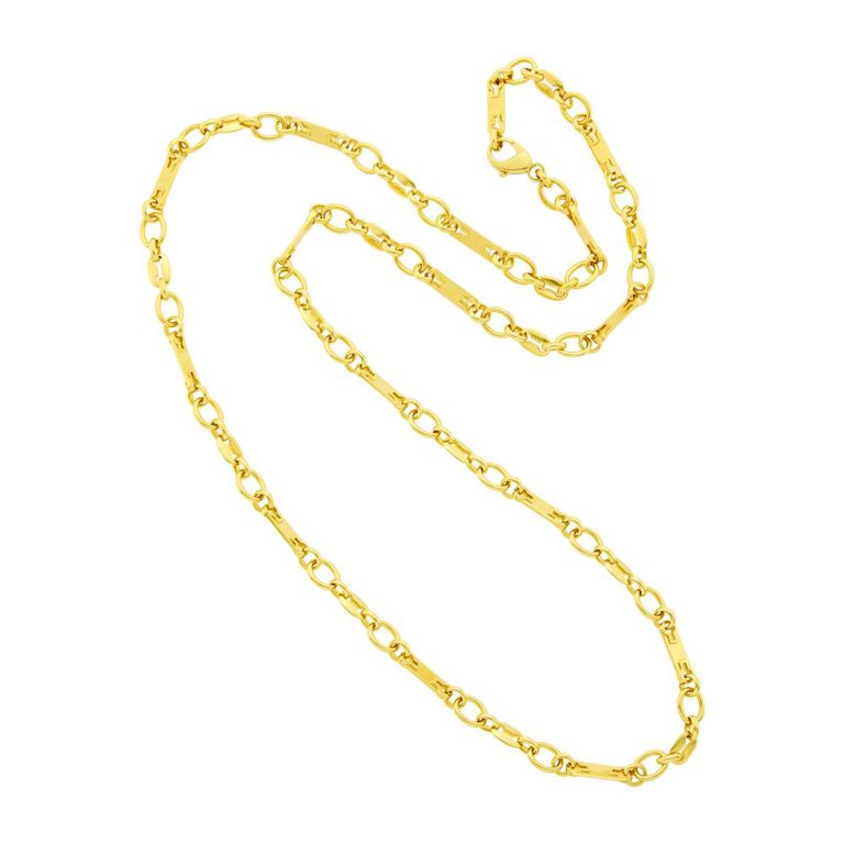 18k gold link necklace
