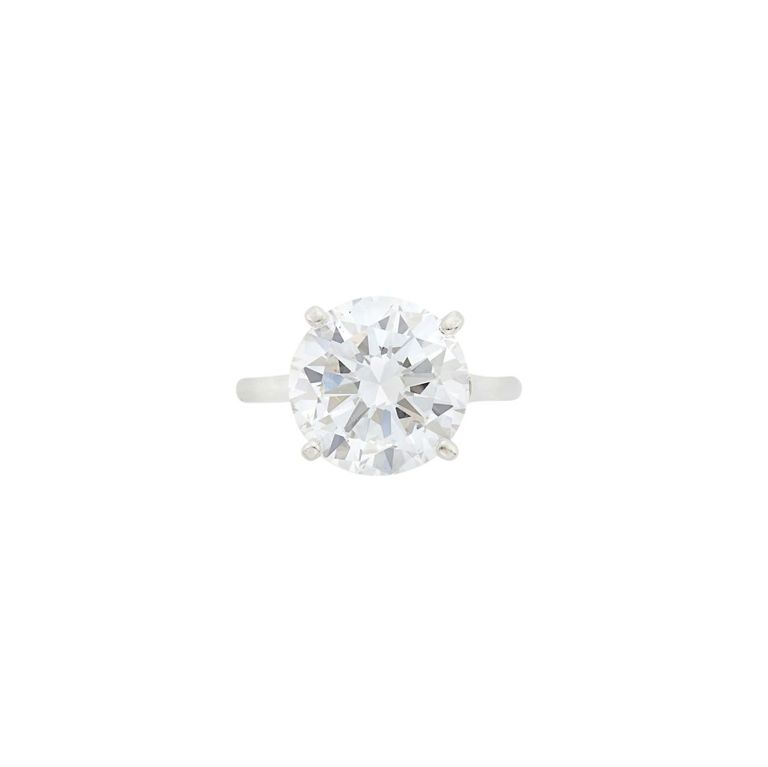Silver diamond ring