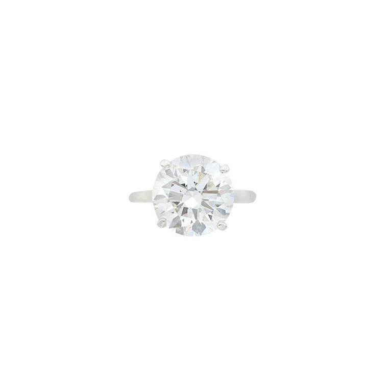 Silver diamond ring