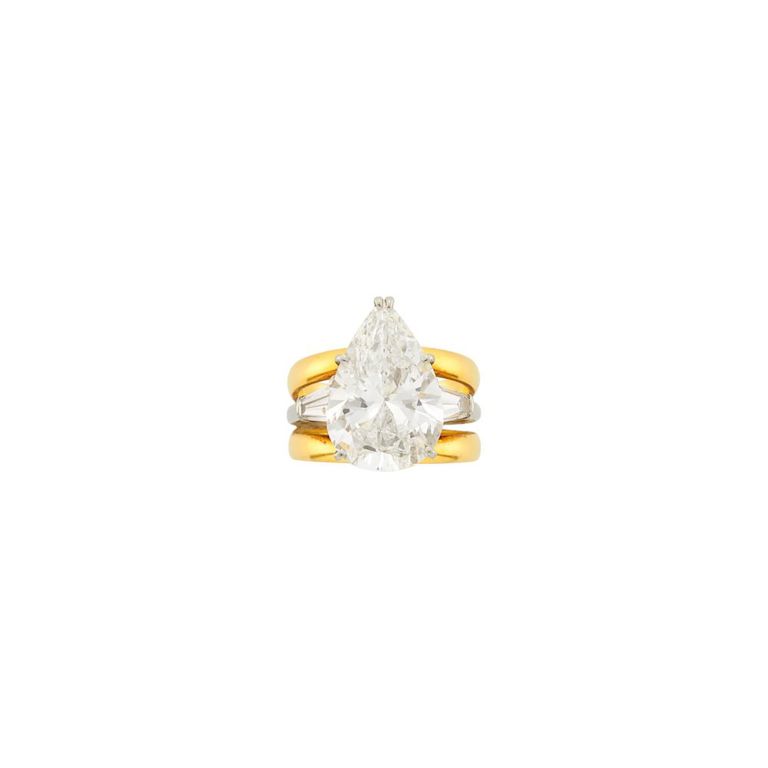 Platinum 18k gold diamond ring
