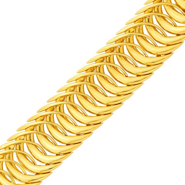18k gold link bracelet