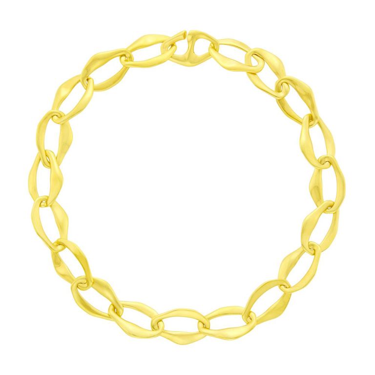 18k gold link necklace
