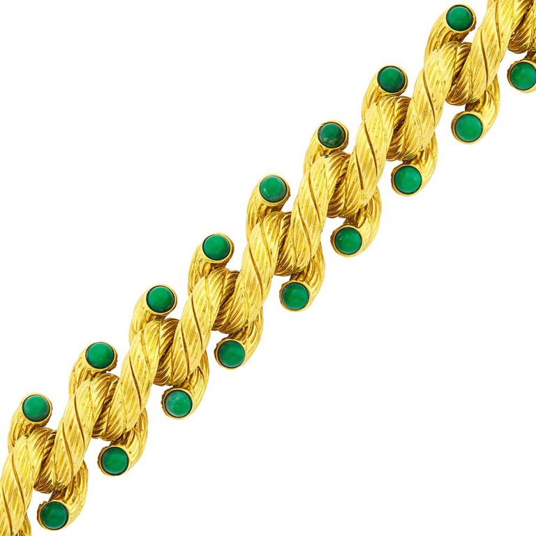 18k gold turquoise bracelet