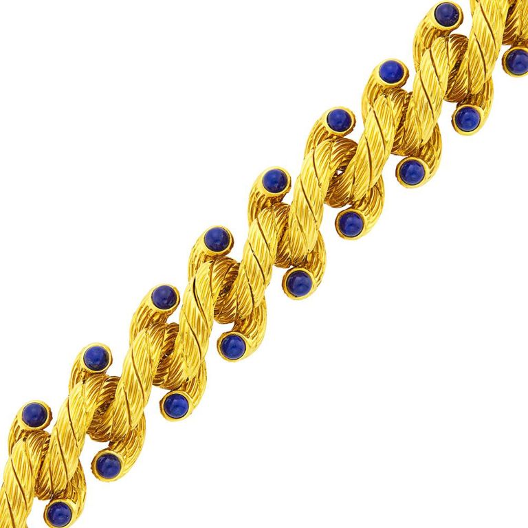18k gold lapis bracelet