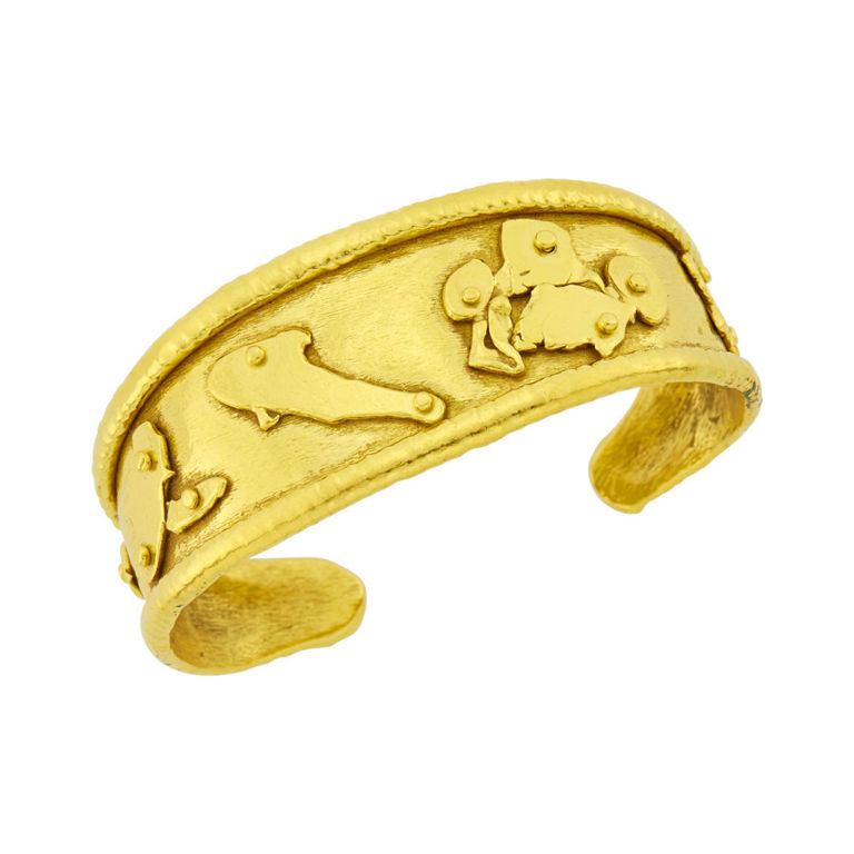 22k gold cuff bangle bracelet
