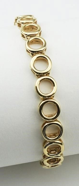 14k yellow gold link bracelet