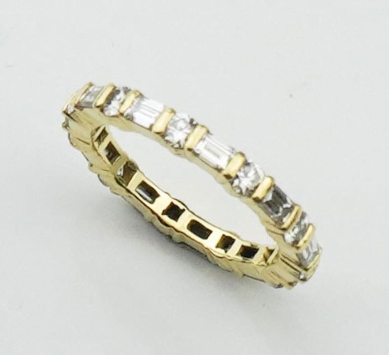 18k yellow gold diamond eternity ring