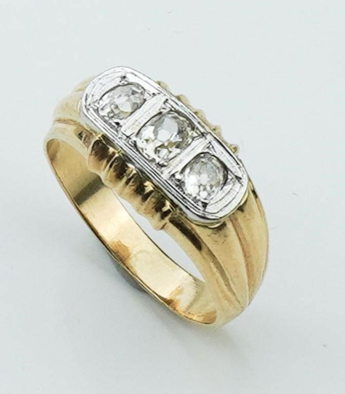 14k yellow gold diamond ring
