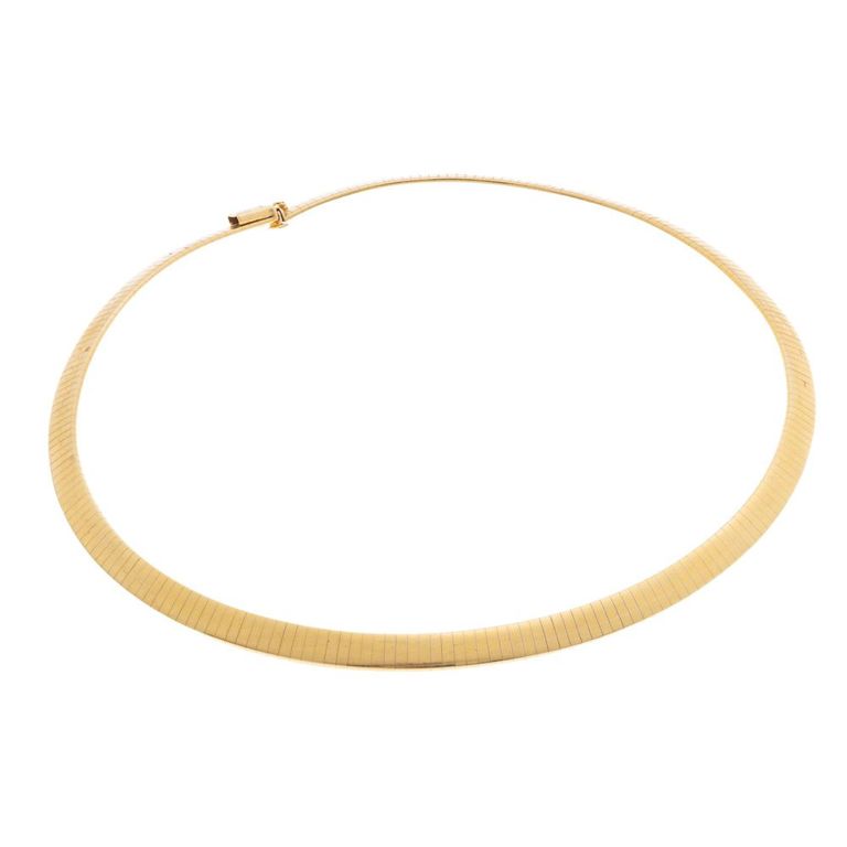 14k yellow gold omega necklace
