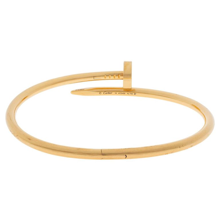 18k yellow gold hinged bracelet