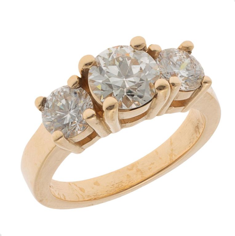 18k yellow gold diamond ring