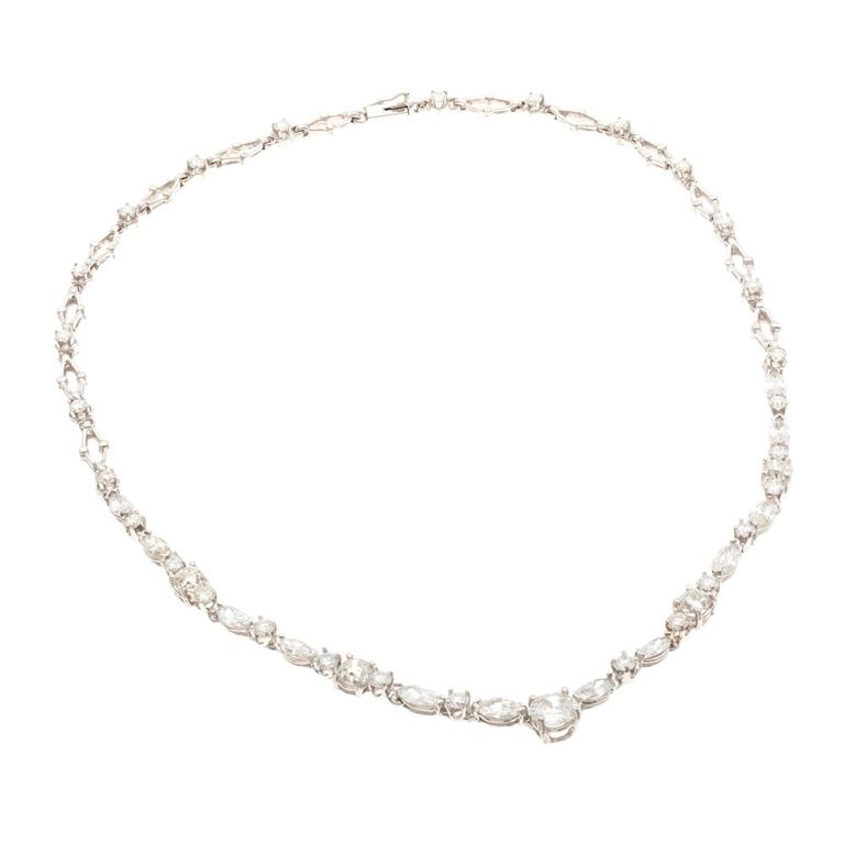 Diamond 14k white gold necklace