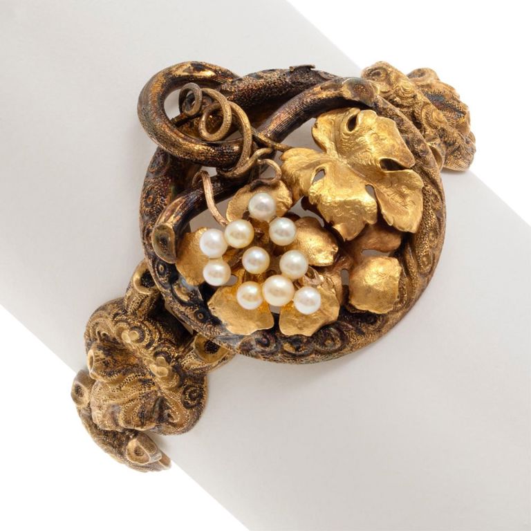 14k yellow gold pearl bracelet