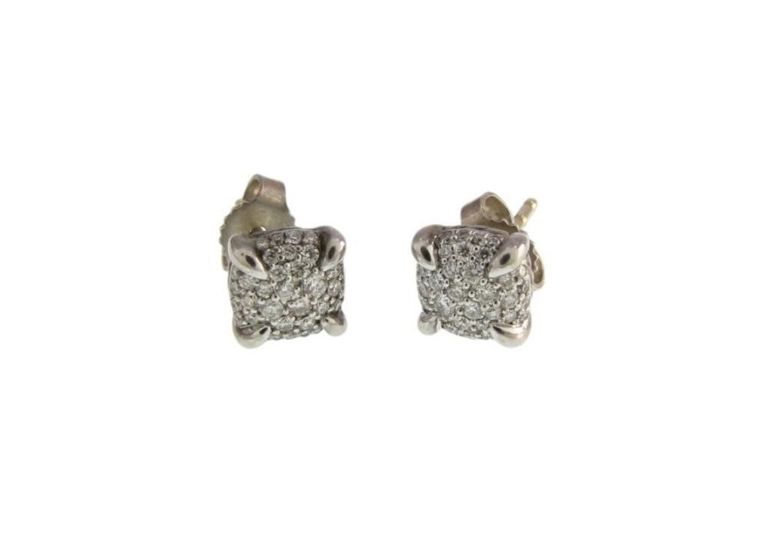 Diamond pave stud earrings