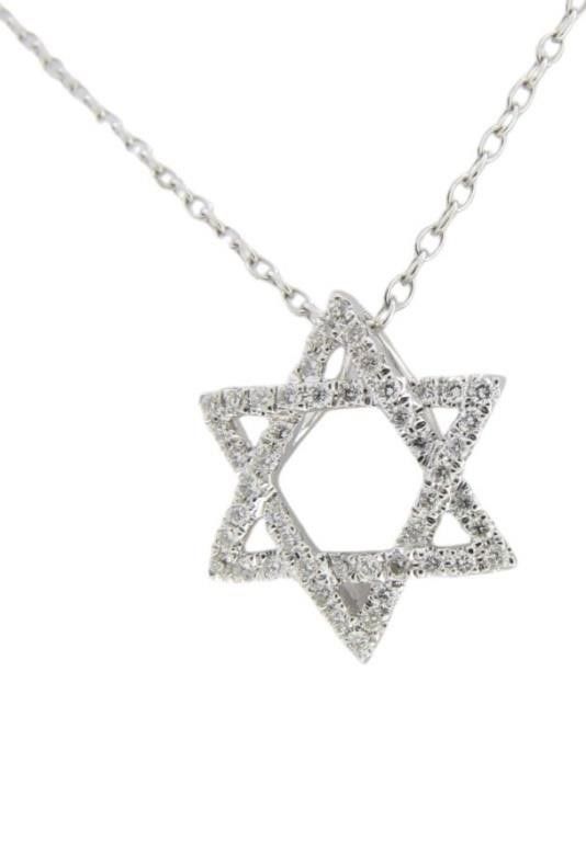 14k white gold diamond pendant necklace