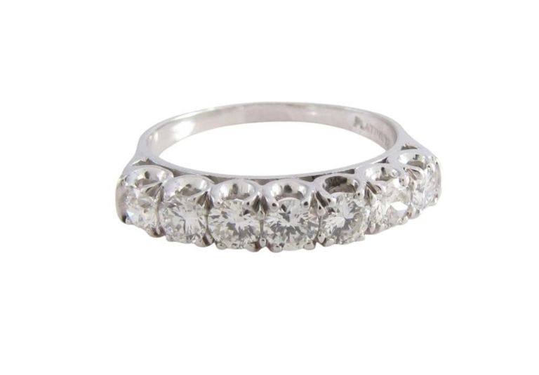 Platinum diamond anniversary ring