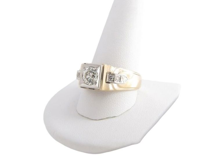 14k two-tone diamond ring