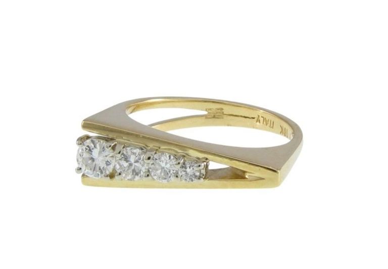 18k yellow gold diamond ring