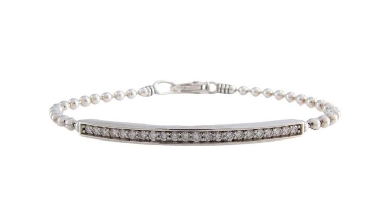 Sterling silver diamond bracelet