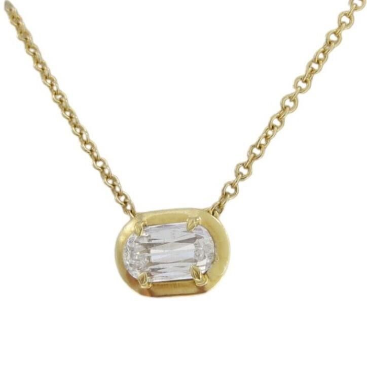 18k yellow gold diamond necklace