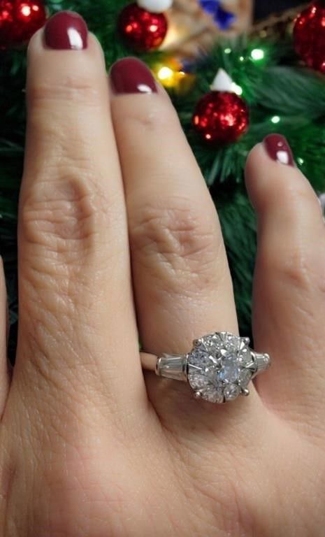 Platinum diamond engagement ring