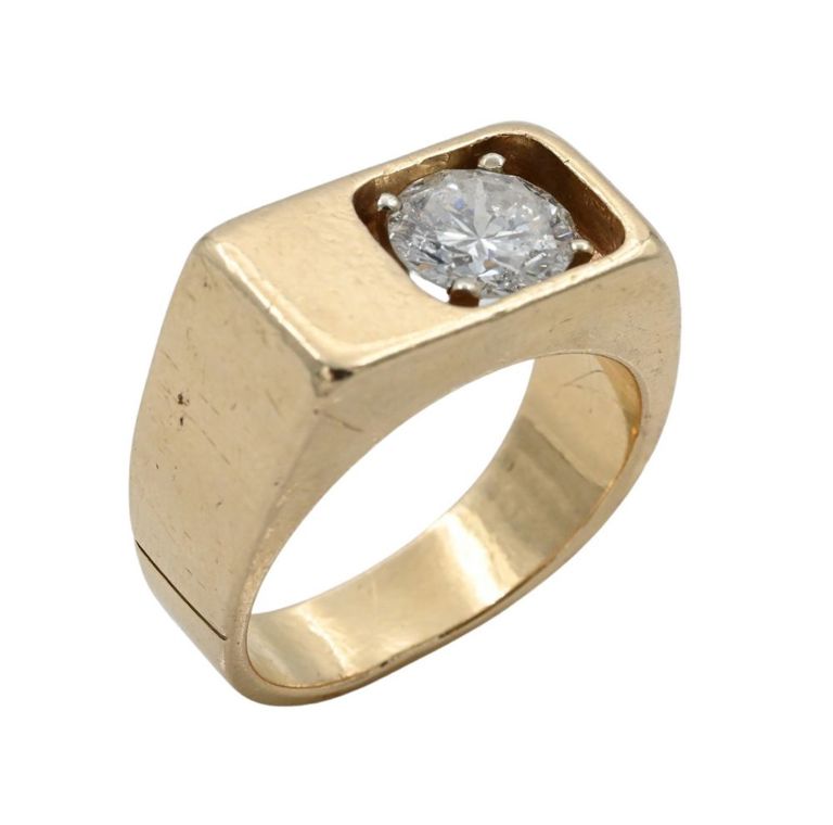 14k yellow gold diamond ring